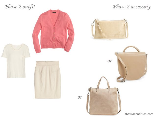 How to Build a Capsule Wardrobe of Accessories in a Lime, Coral, Beige and Cream color palette