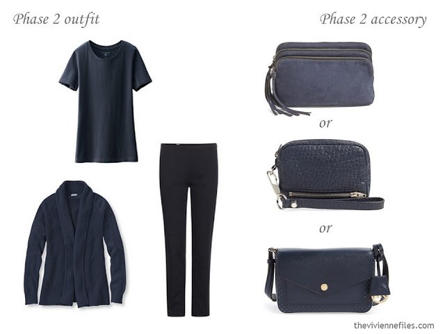 How to Build a Capsule Wardrobe of Accessories in a Navy, Beige and Poppy color palette