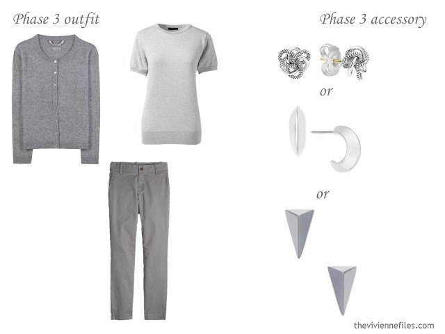 How to Build a Capsule Wardrobe of Accessories in a Grey, Blue, Lilac and Black color palette