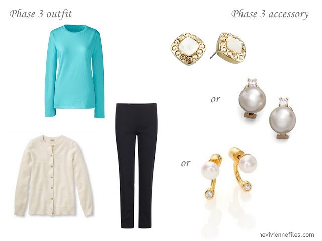 How to Build a Capsule Wardrobe of Accessories in a Navy, Beige, Turquoise and Yellow color palette