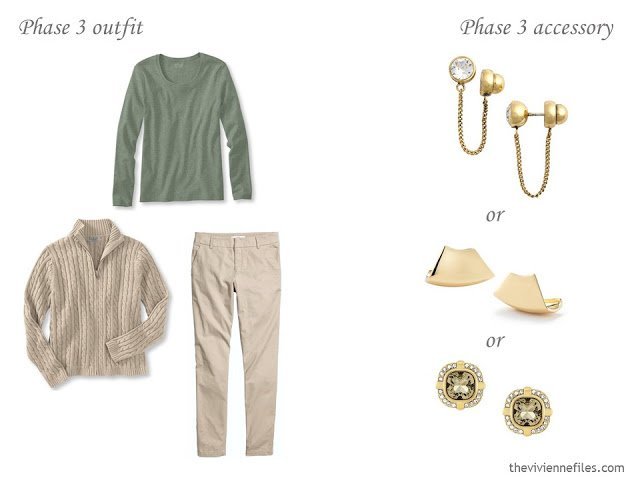 How to Build a Capsule Wardrobe of Accessories in a Beige, Sage and Blush color palette