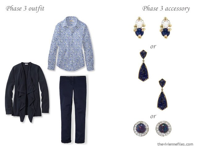 How to Build a Capsule Wardrobe of Accessories in a navy, yellow, and white color palette