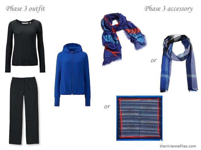 How to Build a Capsule Wardrobe of Accessories in a Cobalt, Black and Grey color palette