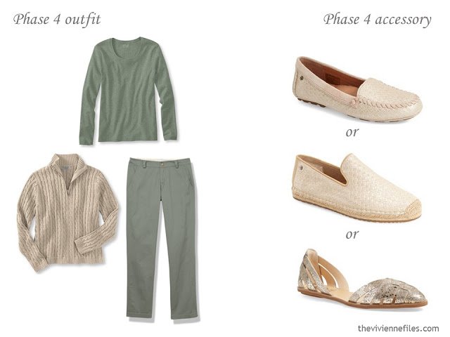 How to Build a Capsule Wardrobe of Accessories in a Beige, Sage and Blush color palette