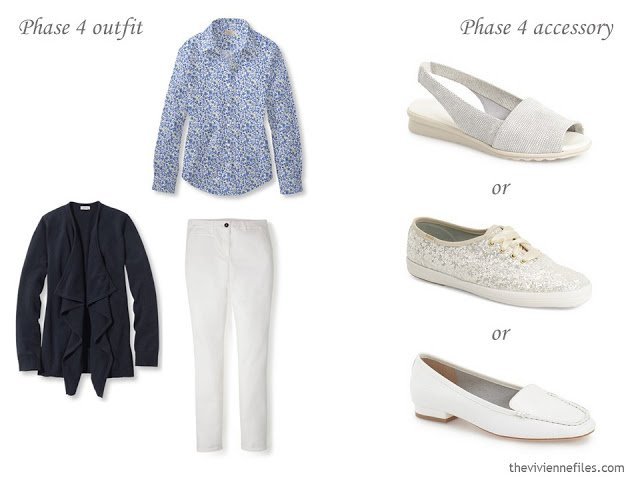 How to Build a Capsule Wardrobe of Accessories in a navy, yellow, and white color palette