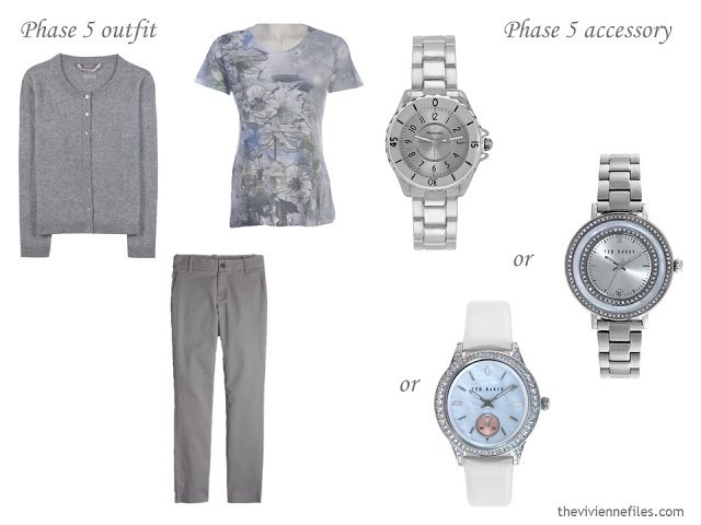 How to Build a Capsule Wardrobe of Accessories in a Grey, Blue, Lilac and Black color palette