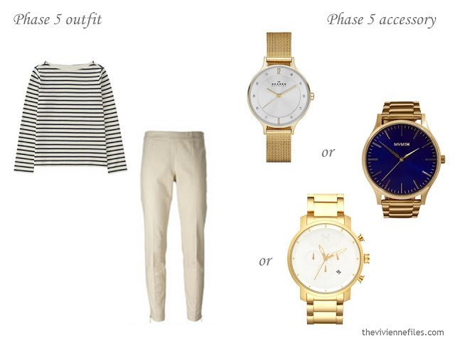 How to Build a Capsule Wardrobe of Accessories in a Navy, Beige and Poppy color palette