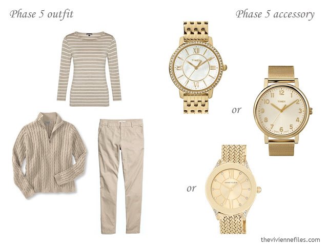 How to Build a Capsule Wardrobe of Accessories in a Beige, Sage and Blush color palette