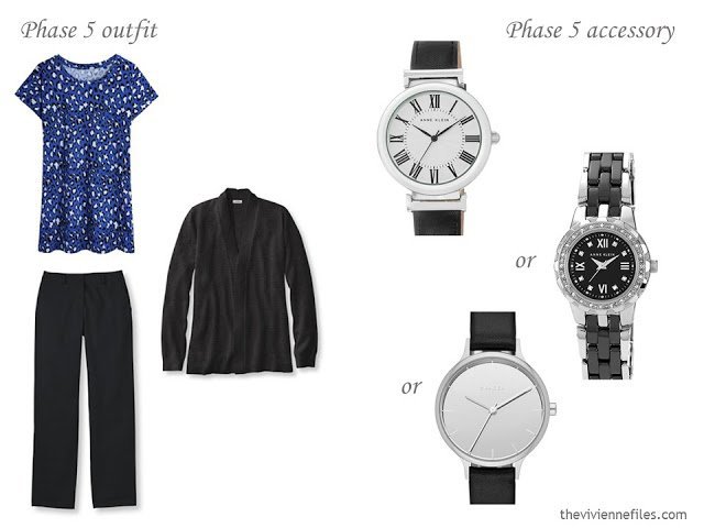 How to Build a Capsule Wardrobe of Accessories in a Cobalt, Black and Grey color palette