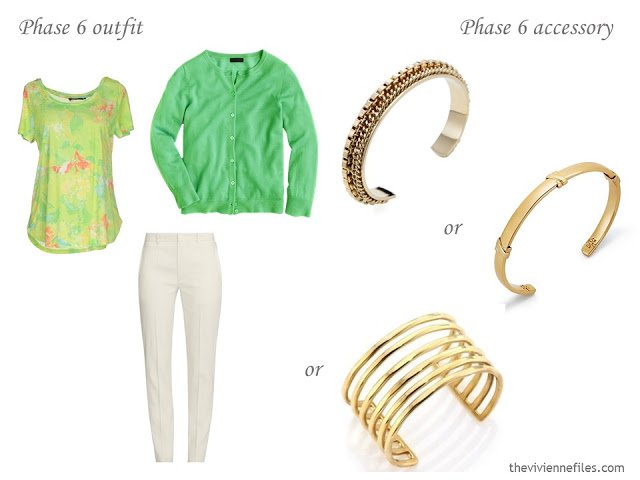 How to Build a Capsule Wardrobe of Accessories in a Lime, Coral, Beige and Cream color palette