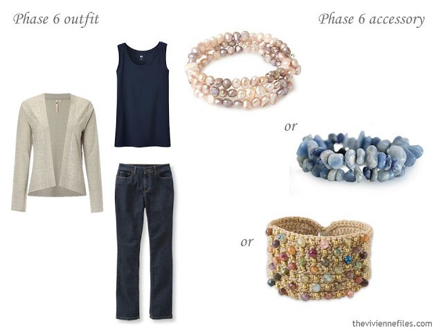 How to Build a Capsule Wardrobe of Accessories in a Denim, Stone, Pink and Soft Blue color palette