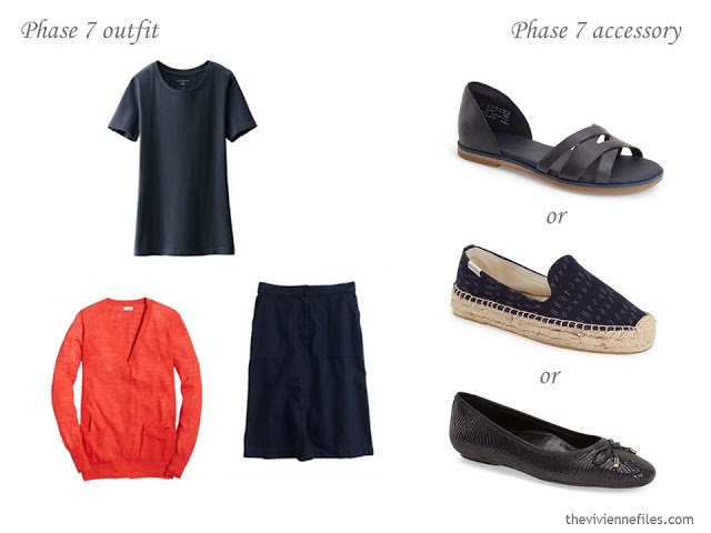 How to Build a Capsule Wardrobe of Accessories in a Navy, Beige and Poppy color palette