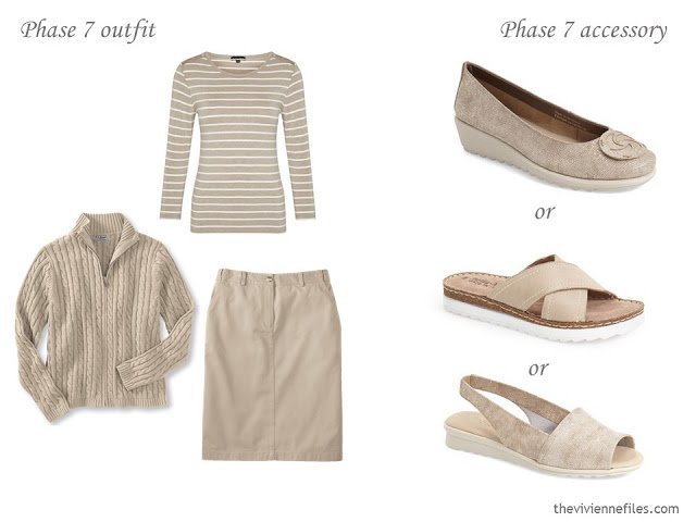 How to Build a Capsule Wardrobe of Accessories in a Beige, Sage and Blush color palette