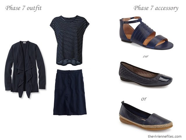 How to Build a Capsule Wardrobe of Accessories in a navy, yellow, and white color palette