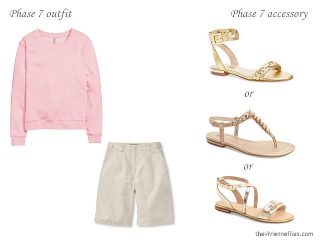 How to Build a Capsule Wardrobe of Accessories in a Denim, Stone, Pink and Soft Blue color palette