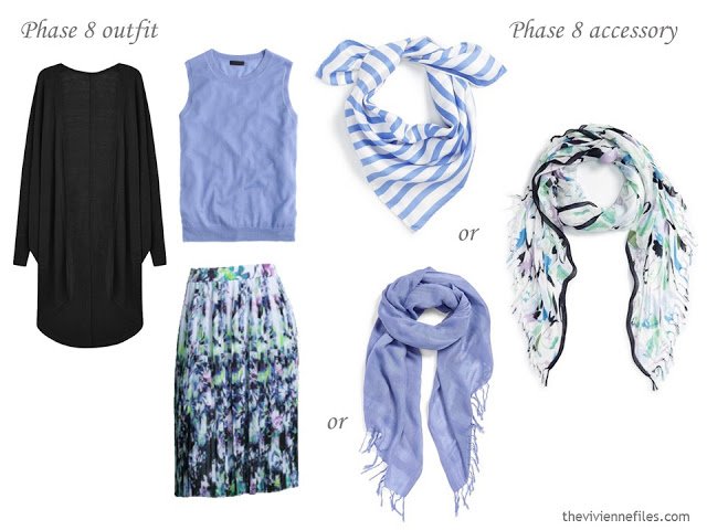 How to Build a Capsule Wardrobe of Accessories in a Grey, Blue, Lilac and Black color palette