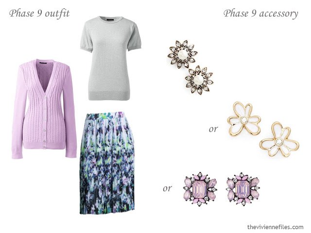 How to Build a Capsule Wardrobe of Accessories in a Grey, Blue, Lilac and Black color palette