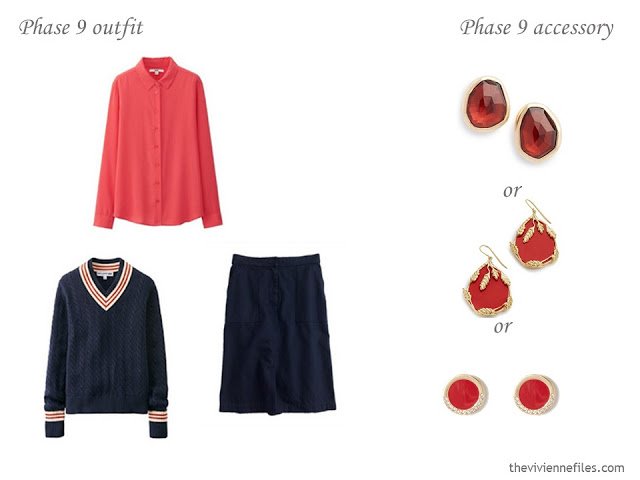 How to Build a Capsule Wardrobe of Accessories in a Navy, Beige and Poppy color palette