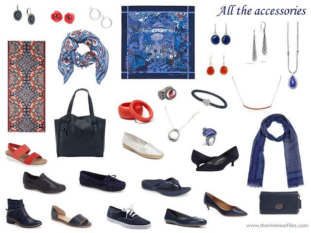 Build a Capsule Wardrobe by Starting with a Scarf: Hermes Jardins d'Hiver in Navy