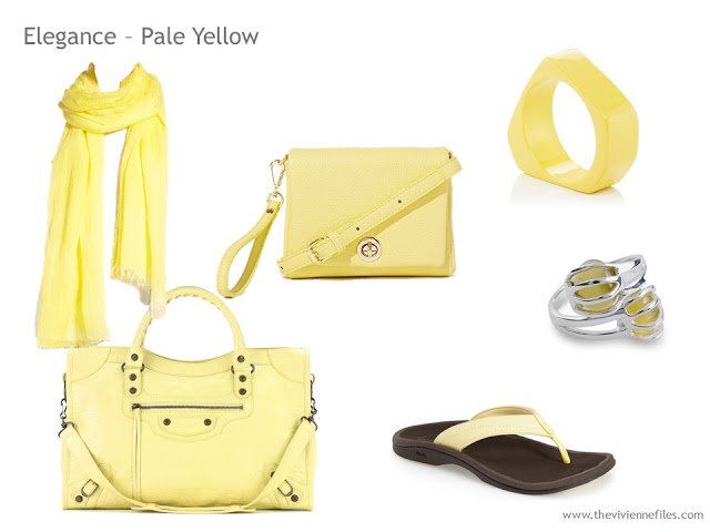 Adding Accessories to a Capsule Wardrobe in 13 color families - yellow