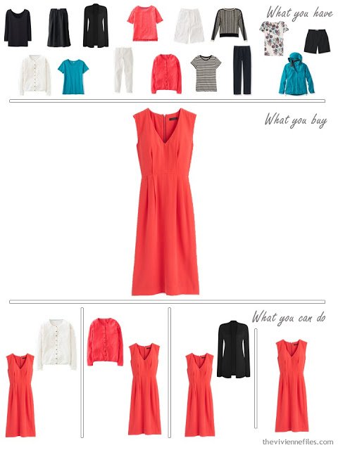 How to Build a Capsule Wardrobe in Turquoise, Coral, Black, and Grey - What to add