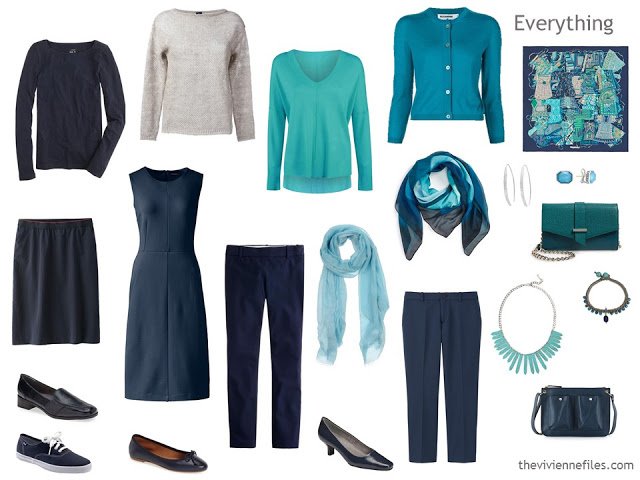 How to build a capsule wardrobe in a navy blue and grey colour palette
