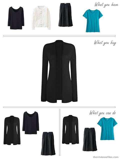 How to Build a Capsule Wardrobe in Turquoise, Coral, Black, and Grey - What to add