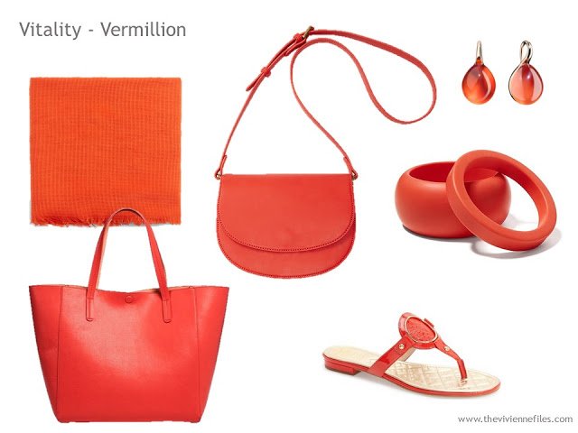 Adding Accessories to a Capsule Wardrobe in 13 color families - orange