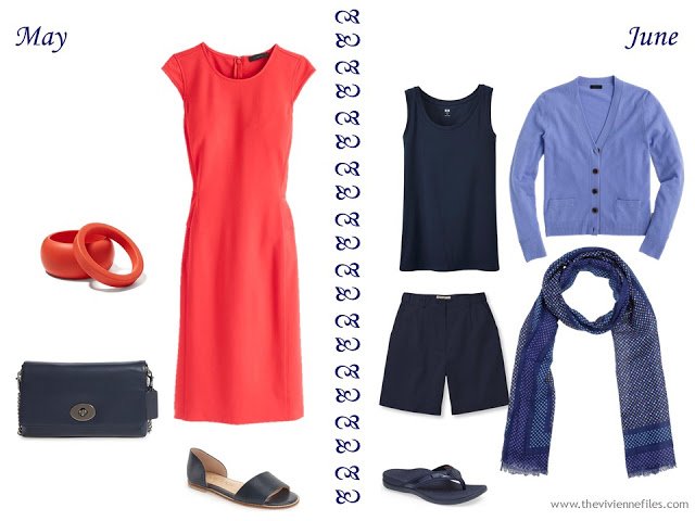 Build a Capsule Wardrobe by Starting with a Scarf: Hermes Jardins d'Hiver in Navy