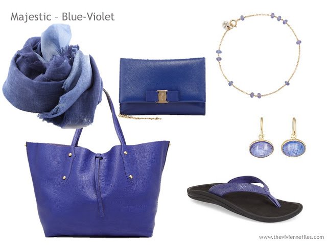 Adding Accessories to a Capsule Wardrobe in 13 color families - violet