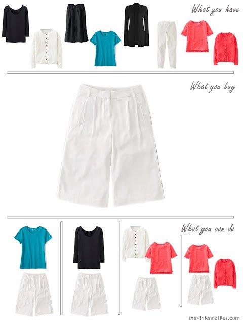 How to Build a Capsule Wardrobe in Turquoise, Coral, Black, and Grey - What to add