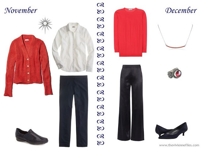 Build a Capsule Wardrobe by Starting with a Scarf: Hermes Jardins d'Hiver in Navy