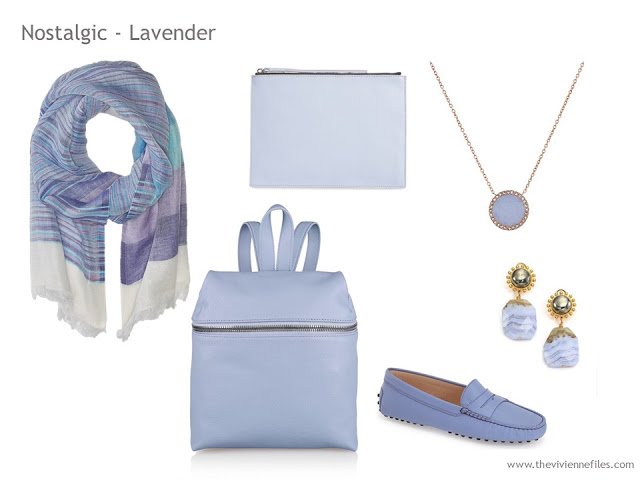 Adding Accessories to a Capsule Wardrobe in 13 color families - light purple