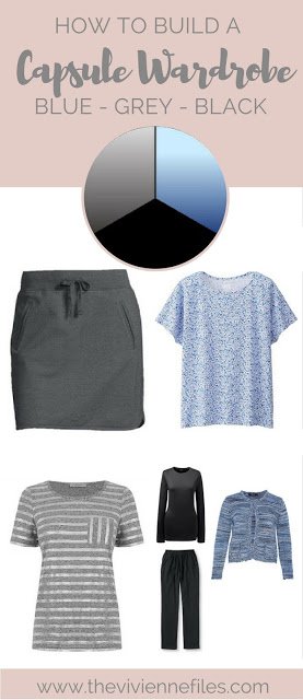 How to build a capsule wardrobe from scratch in black, blue, and grey