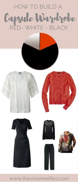 How to build a capsule wardrobe around an art jacket in black, ivory, and russet red