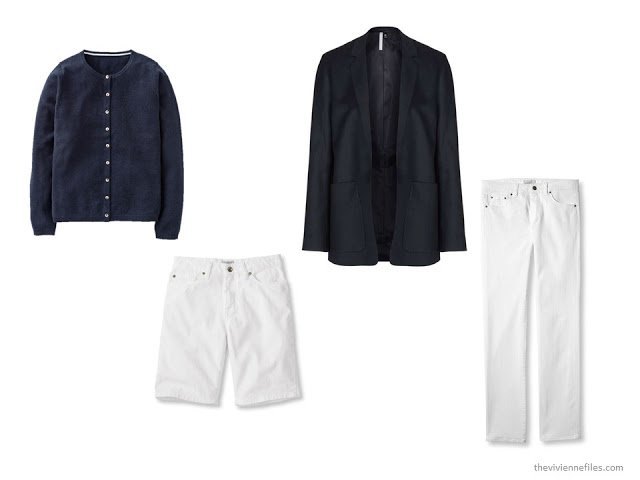 More capsule wardrobe options in navy and white