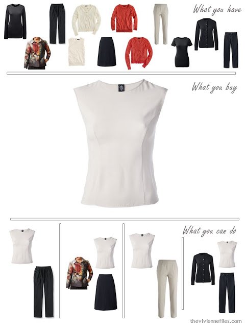 How to build a capsule wardrobe around an art jacket in black, ivory, and russet red