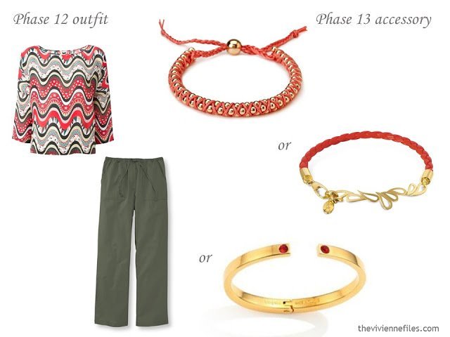 How to Add Accessories to a Capsule Wardrobe: Olive, White, Tomato and Mustard - jewellery 