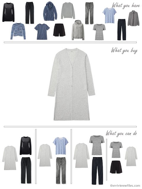 How to build a capsule wardrobe from scratch in black, blue, and grey