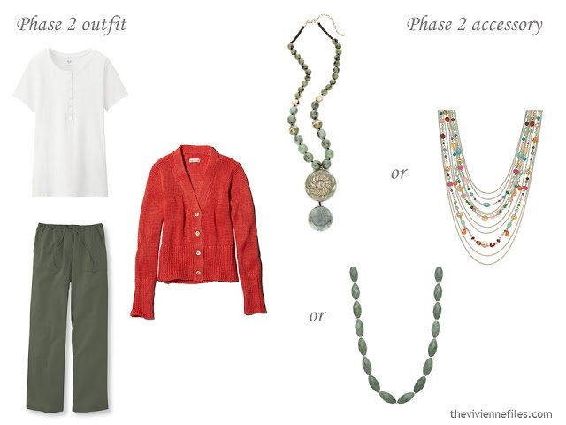 How to Add Accessories to a Capsule Wardrobe: Olive, White, Tomato and Mustard - jewellery 