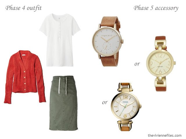 How to Add Accessories to a Capsule Wardrobe: Olive, White, Tomato and Mustard - jewellery 