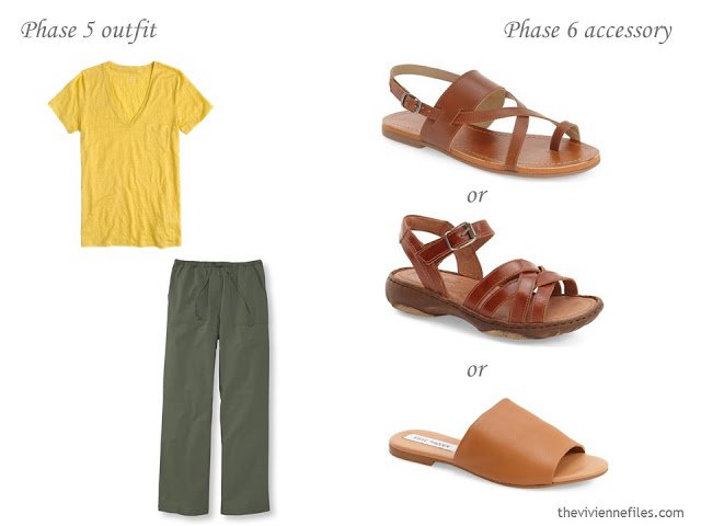 How to Add Accessories to a Capsule Wardrobe: Olive, White, Tomato and Mustard - shoes