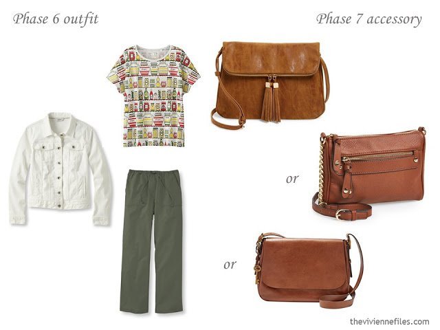 How to Add Accessories to a Capsule Wardrobe: Olive, White, Tomato and Mustard - handbags