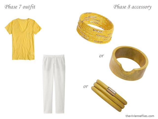 How to Add Accessories to a Capsule Wardrobe: Olive, White, Tomato and Mustard - jewellery 