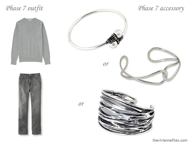 How to add accessories to a capsule wardrobe in black, blue, and grey