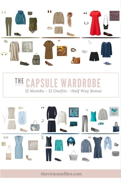 12 Months, 12 Outfits in 6 Capsule Wardrobes - a Half-Way Through Bonus