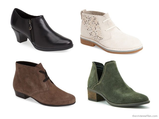 booties in 4 different colors