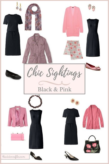 Chic Sightings: Black and Pink in the Capsule Wardrobe