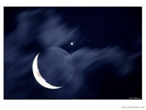 Moon with Jupiter and 4 Moons by Christian Fattinnazi