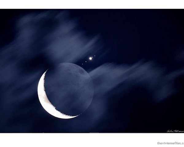 Moon with Jupiter and 4 Moons by Christian Fattinnazi